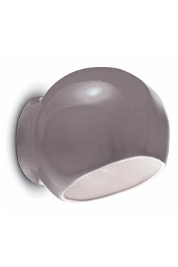 Applique boule grise en céramique brillante Ayrton - Applique by Ferroluce