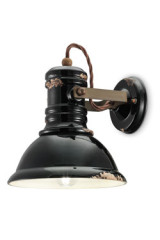 Applique spot orientable en céramique noire Industrial  - Applique by Ferroluce