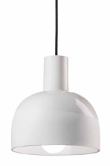 Caxixi suspension en céramique blanche - Suspension by Ferroluce