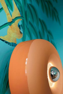 Bellota coral matt and shiny ceramic round ceiling light