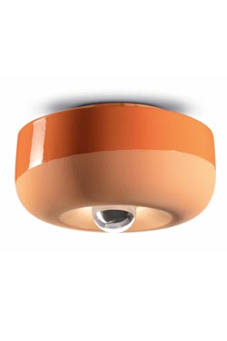 Bellota coral matt and shiny ceramic round ceiling light - Ceiling lights by Ferroluce