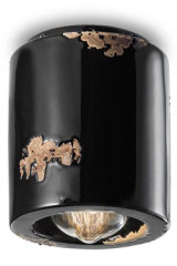C986 Vintage black ceiling lamp  - Ceiling lights by Ferroluce