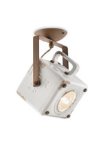 Industrial style ceiling or wall lamp in aged ceramic - Ceiling lights by Ferroluce