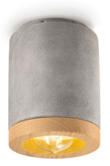Mateca grey concrete cylindrical ceiling light - Ceiling lights by Ferroluce