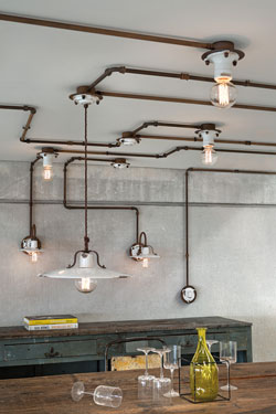 Minimalist ceiling light for on the wall installation