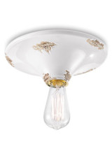Minimalist white ceramic ceiling light - Ceiling lights by Ferroluce
