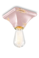 Pink chipped ceramic ceiling light, loft style - Ceiling lights by Ferroluce