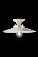 Retro ceiling lamp small model C104 in varnished ceramic - Ceiling lights by Ferroluce