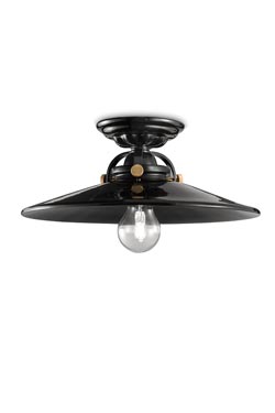 Retro ceiling light small model C104 black - Ceiling lights by Ferroluce