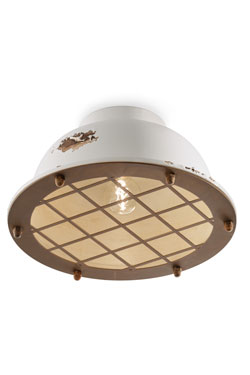 Round ceiling light with protective grid - Ceiling lights by Ferroluce