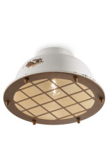 Round ceiling light with protective grid - Ceiling lights by Ferroluce