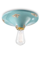 Turquoise blue ceramic ceiling light  - Ceiling lights by Ferroluce