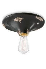 Vintage Black Ceramic Ceiling Light - Ceiling lights by Ferroluce