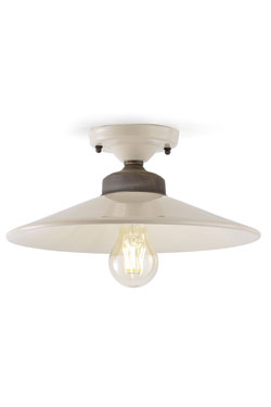 White Ceramic Retro Ceiling Light - Ceiling lights by Ferroluce