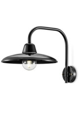 Grande applique noire en céramique style rétro - Applique by Ferroluce