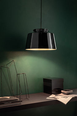 Grande suspension 50's noire 40cm