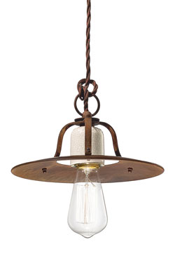 Grande suspension Grunge en céramique craquelée 40cm