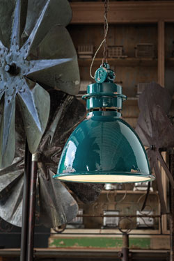 Grosse suspension d'atelier en céramique Aqua