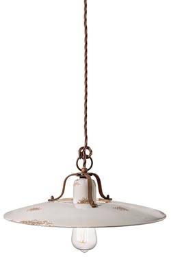 Grunge suspension blanche C1443 - Suspension by Ferroluce