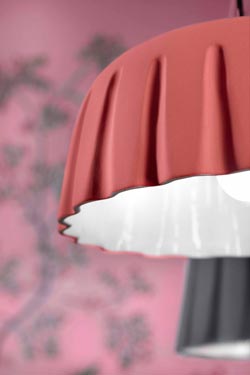 Madame Grès suspension plissé petit modèle vieux rose