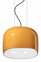 Ayrton ceramic yellow pendant lamp - Pendants by Ferroluce