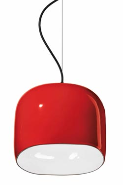 Ayrton retro style red pendant - Pendants by Ferroluce