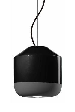Bellota black ceramic pendant light - Pendants by Ferroluce