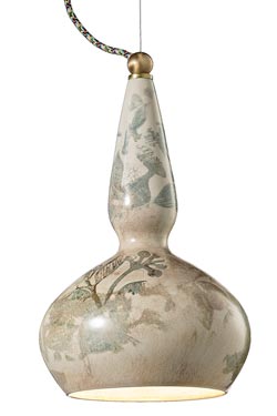 C1413 wave pendant in varnished ceramic - Pendants by Ferroluce