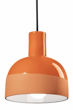 Caxixi pendant in coral ceramic - Pendants by Ferroluce