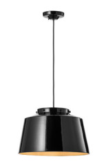 Large 50's black hanging lamp 40cm - Pendants by Ferroluce
