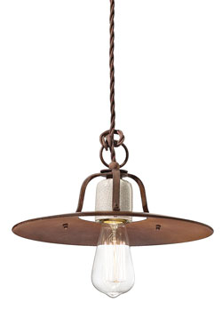 Large Grunge suspension in cracked ceramic 40cm