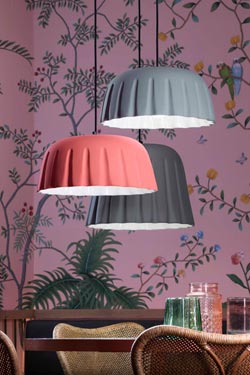 Madame Grès pleated pendant lamp large model dark gray