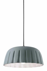 Madame Grès pleated pendant light small model mouse grey - Pendants by Ferroluce