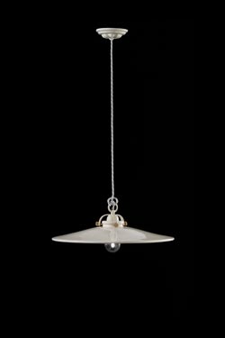 Retro pendant C102 large white model - Pendants by Ferroluce