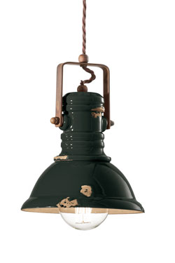 Small black industrial-style pendant - Pendants by Ferroluce