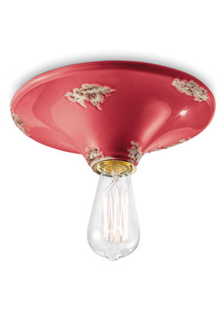 Plafonnier Framboise en céramique vieillie - Plafonnier by Ferroluce