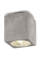 Plafonnier minimaliste gris en béton brut - Plafonnier by Ferroluce