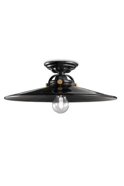 Plafonnier rétro grand modèle C105 noir - Plafonnier by Ferroluce
