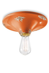 Plafonnier Vintage en céramique orange - Plafonnier by Ferroluce