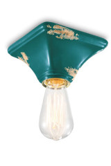 Plafonnier Vintage en céramique vert Aqua - Plafonnier by Ferroluce