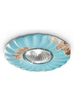 Spot encastré vintage C480 a relief bleu ciel - Spot by Ferroluce