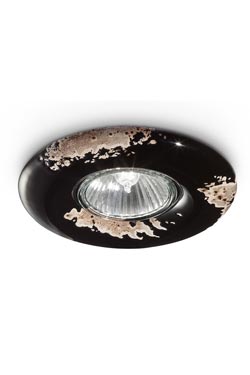 C481 recessed spotlight in aged black ceramic - Spotlights by Ferroluce