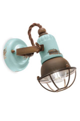 Turquoise blue ceramic loft style spotlight - Spotlights by Ferroluce