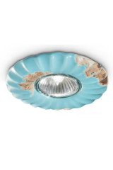 Vintage C480 recessed spotlight with sky blue relief - Spotlights by Ferroluce