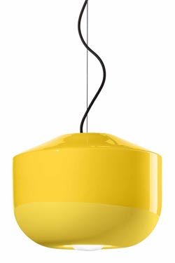 Suspension contemporaine en céramique jaune Bellota - Suspension by Ferroluce