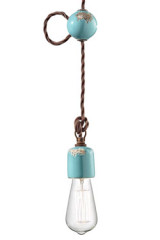 Suspension minimaliste bleu turquoise en céramique  - Suspension by Ferroluce