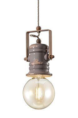 Suspension minimaliste grise Urban - Suspension by Ferroluce