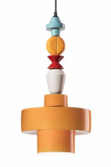 Suspension multicolore graphique LARIAT 4 jaune - Suspension by Ferroluce