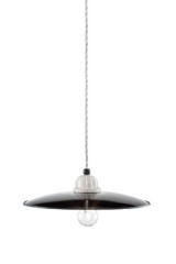 Suspension noire et blanche en céramique Rétro 35cm - Suspension by Ferroluce