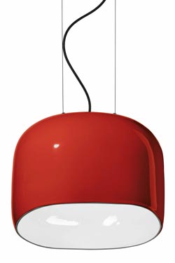 Suspension rouge style rétro Ayrton